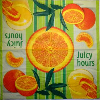 060 Lemons,  Oranges - 3 ply (grün) - ti- flair
